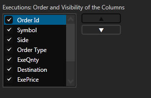1. Order and Visibility of the Columns